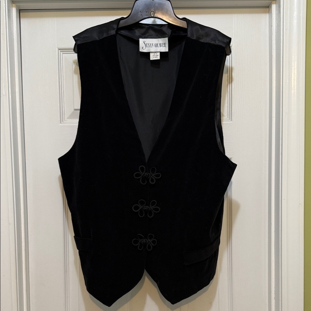 Susan Graver Velvet Vest Plus Size 1X (18/20W) NWT Made in USA